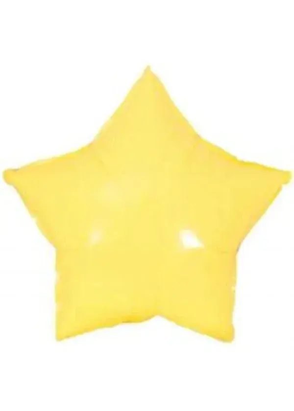 Makaron Yıldız Folyo Balon Sarı 45cm