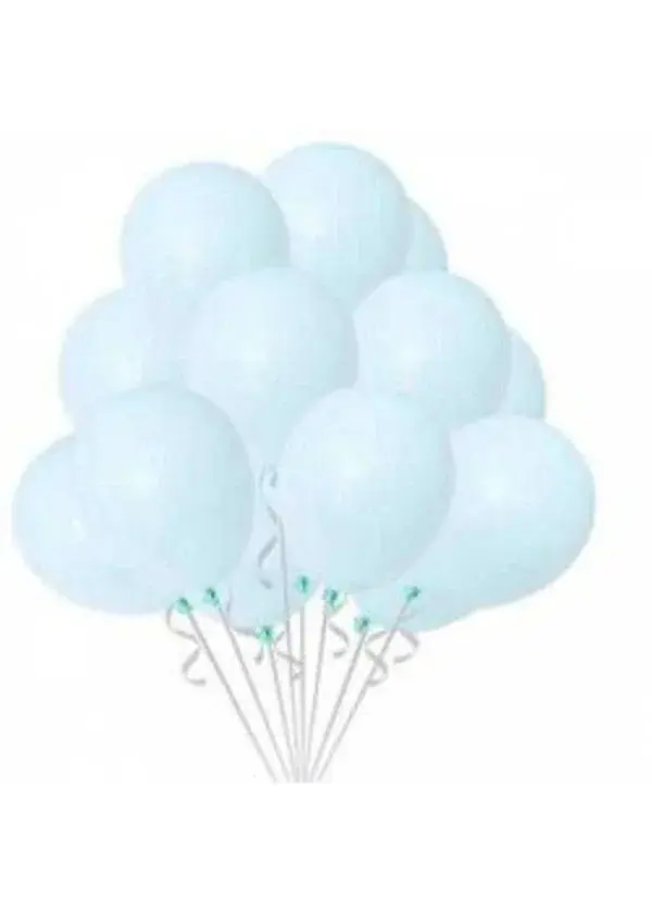 Makaron Açık Mavi Balon 10'lu Paket