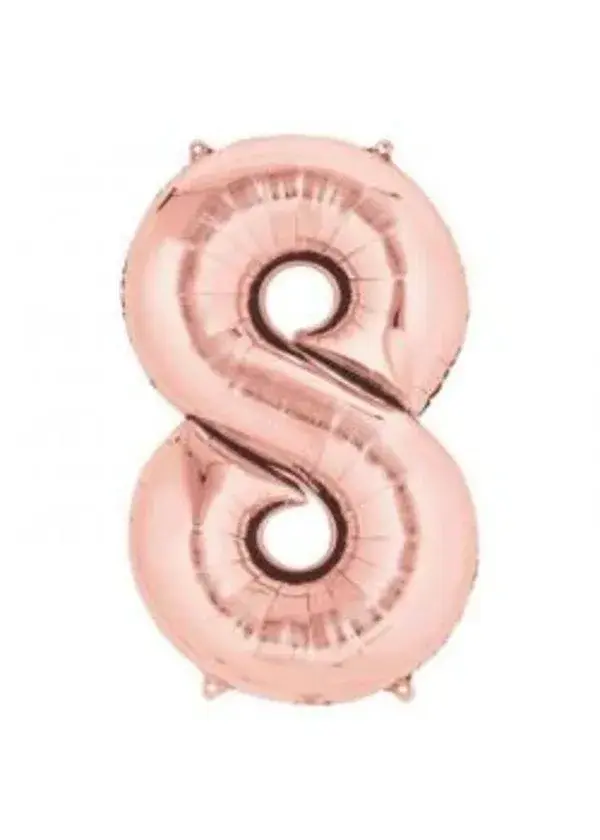 8 Rakam Folyo Balon Rose Gold 100cm