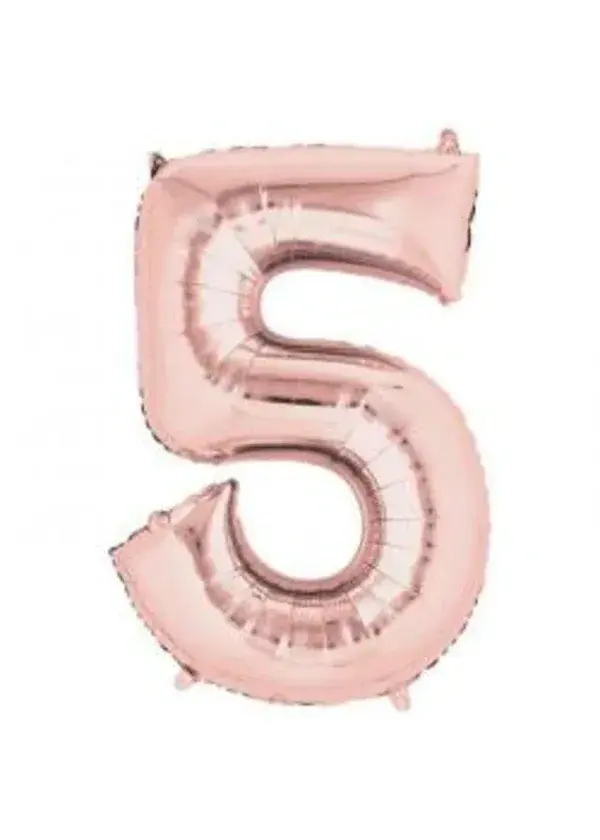 5 Rakam Folyo Balon Rose Gold 100cm