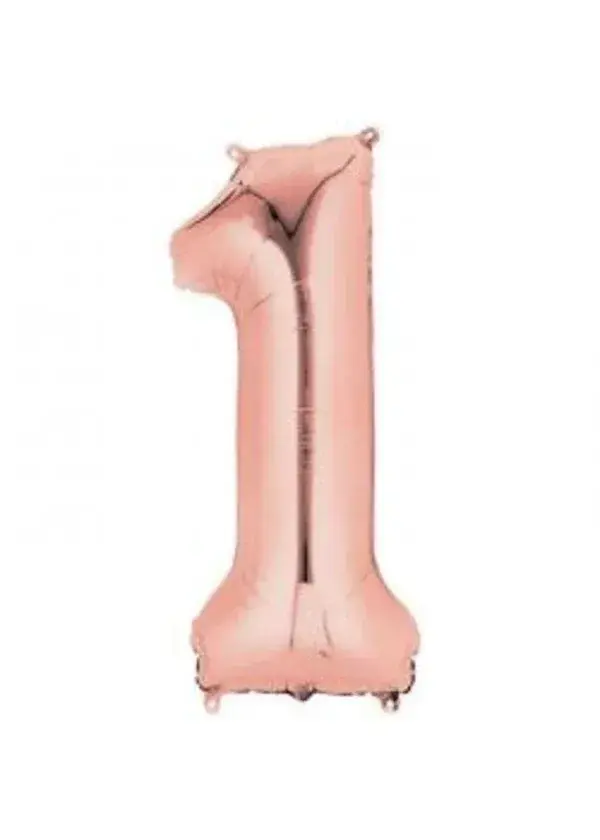 1 Rakam Folyo Balon Rose Gold 100cm