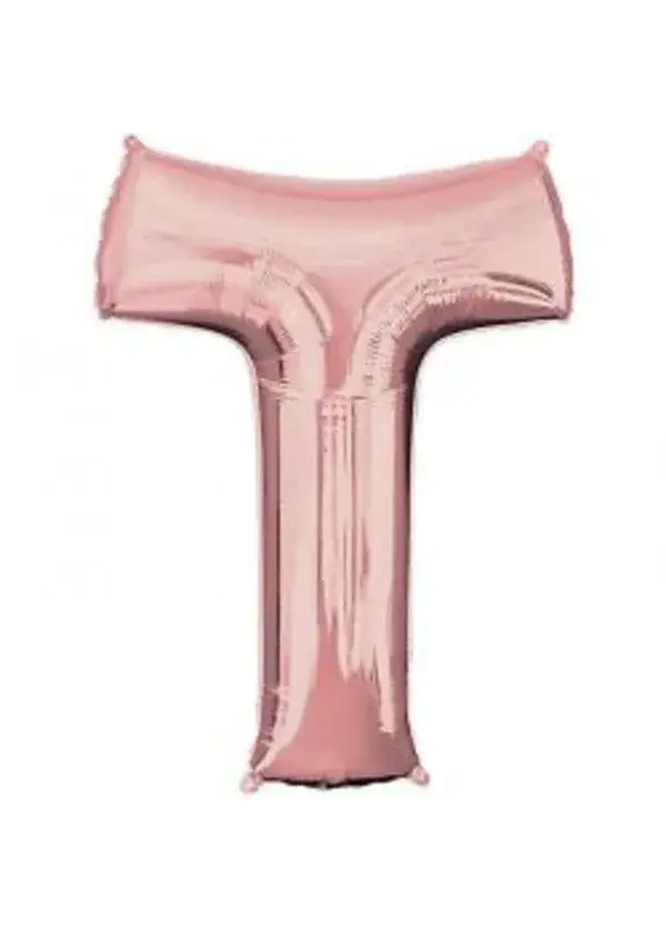T Harf Folyo Balon Rose Gold 100cm