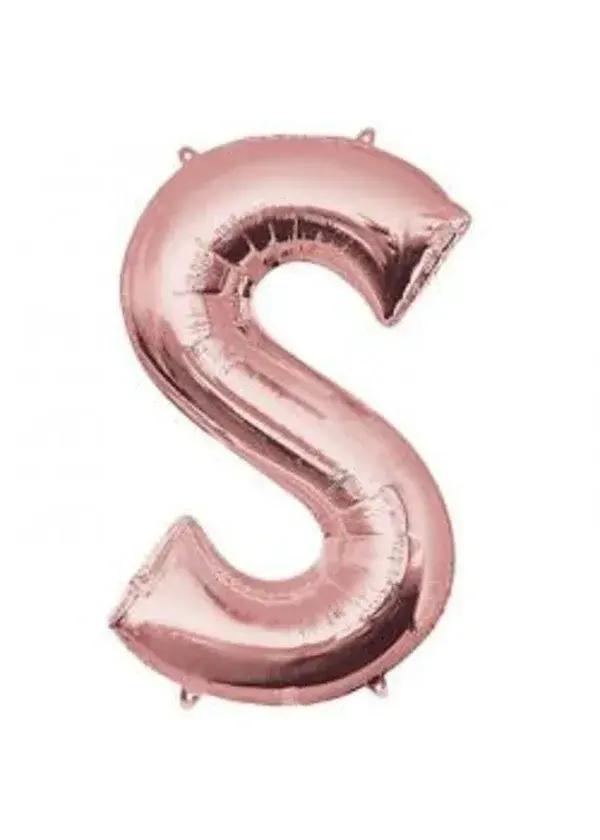 S Harf Folyo Balon Rose Gold 100cm