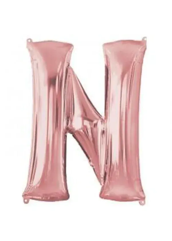 N Harf Folyo Balon Rose Gold 100cm
