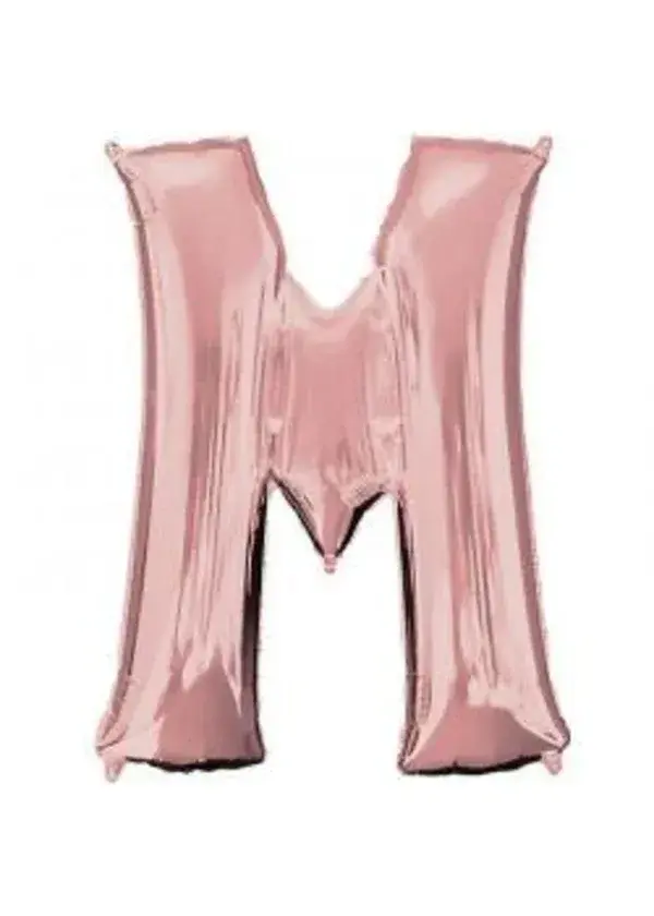 M Harf Folyo Balon Rose Gold 100cm