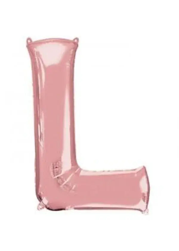 L Harf Folyo Balon Rose Gold 100cm