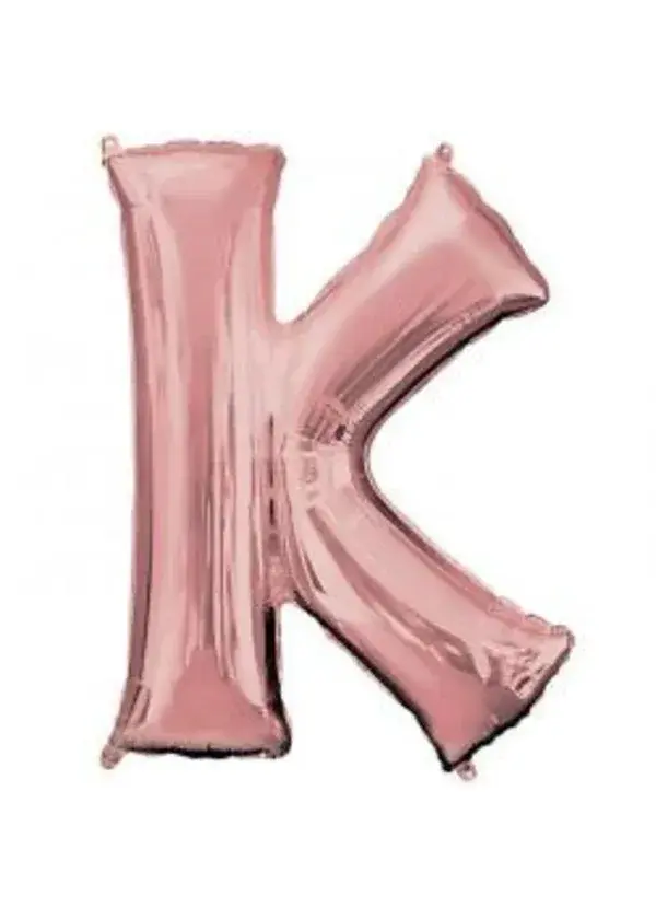 K Harf Folyo Balon Rose Gold 100cm