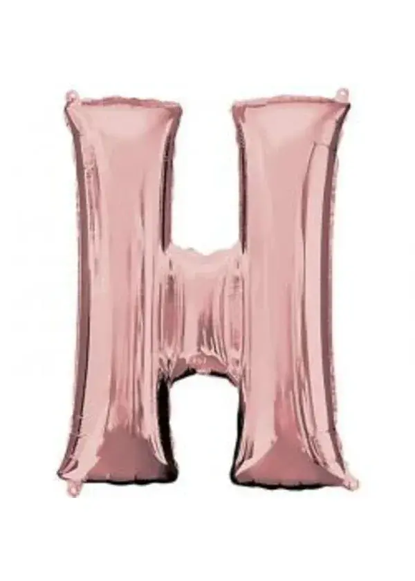 H Harf Folyo Balon Rose Gold 100cm