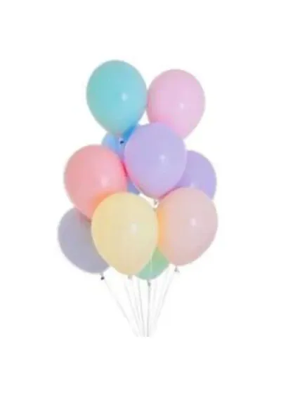 Makaron Karışık Renk Balon 10'lu Paket
