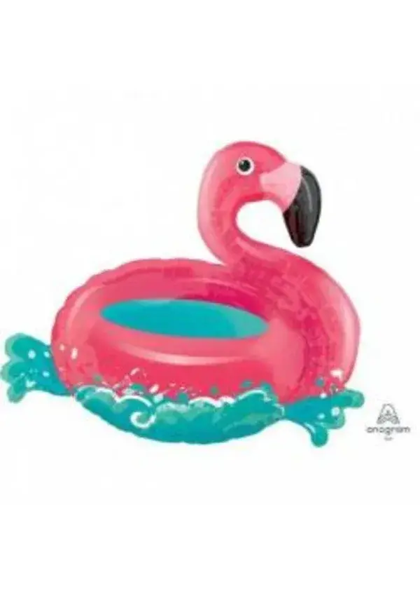 Flamingo Bot Temalı Folyo Balon 76x68cm