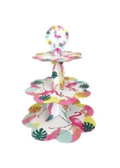 Flamingo Temalı Kek Standı