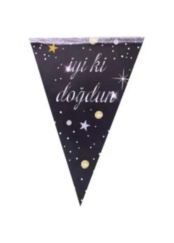 Işıltı İyi Ki Doğdun Üçgen Flama