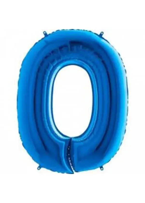 0 Rakam Folyo Balon Mavi 100cm