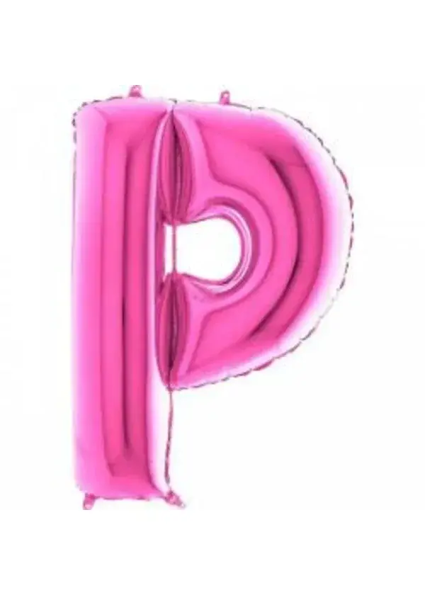 P Harf Folyo Balon Fuşya 100cm
