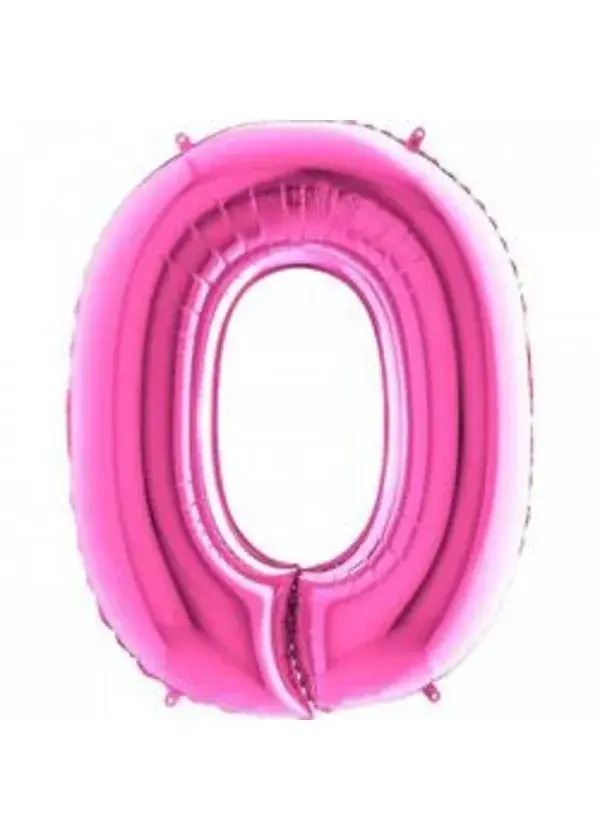 O Harf Folyo Balon Fuşya 100cm