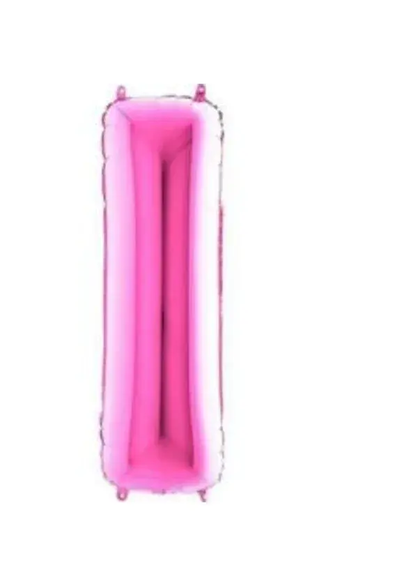 I Harf Folyo Balon Fuşya 100cm