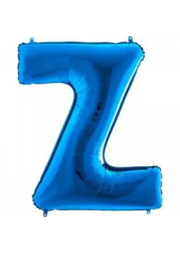 Z Harf Folyo Balon Mavi 100cm