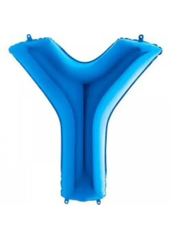 Y Harf Folyo Balon Mavi 100cm