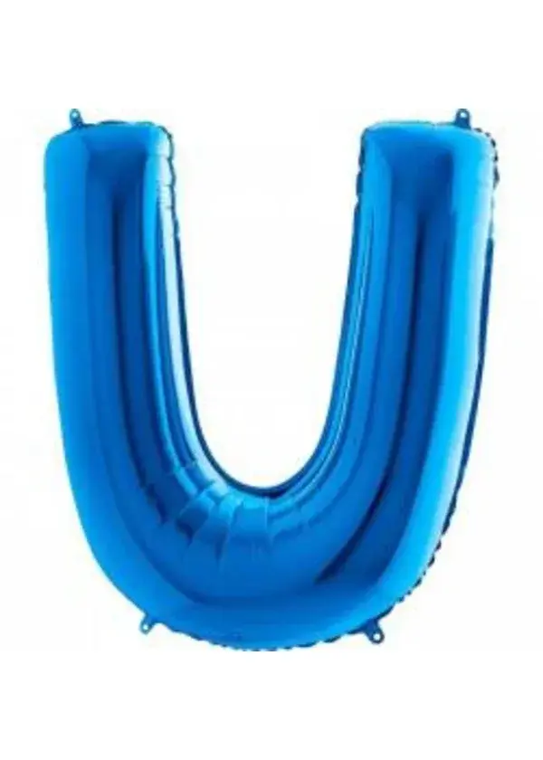 U Harf Folyo Balon Mavi 100cm