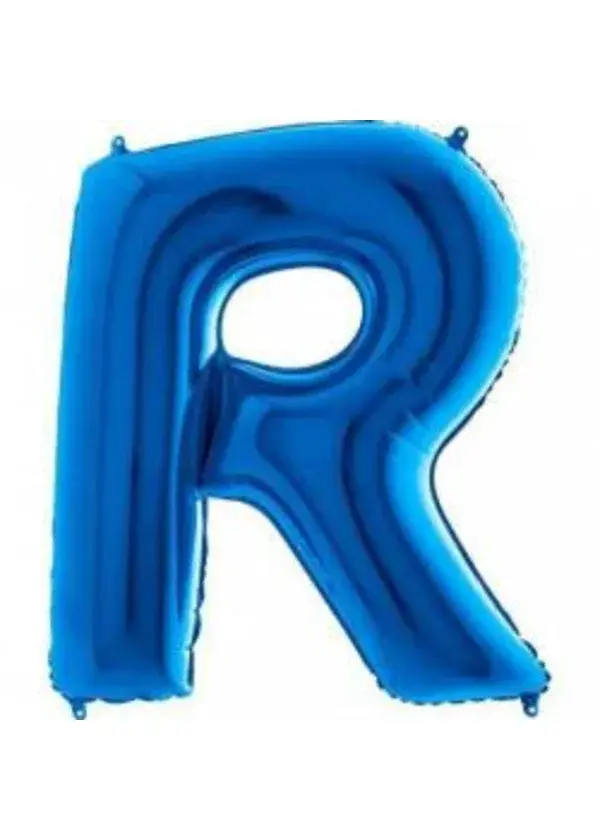 R Harf Folyo Balon Mavi 100cm