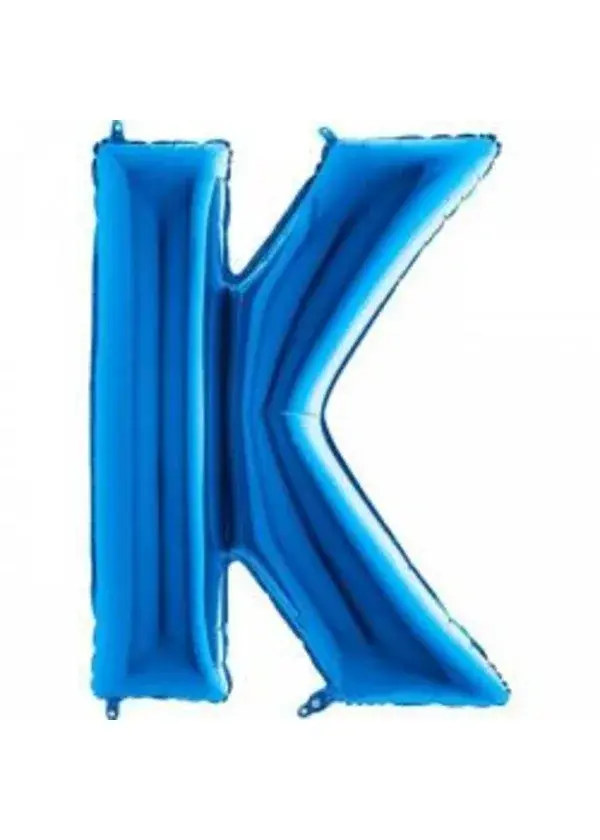K Harf Folyo Balon Mavi 100cm