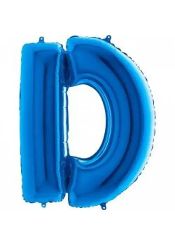 D Harf Folyo Balon Mavi 100cm