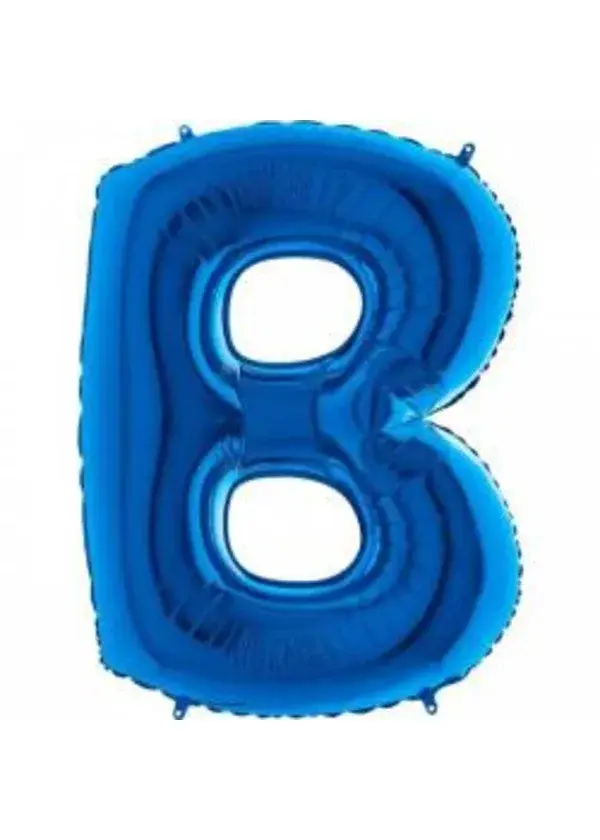 B Harf Folyo Balon Mavi 100cm