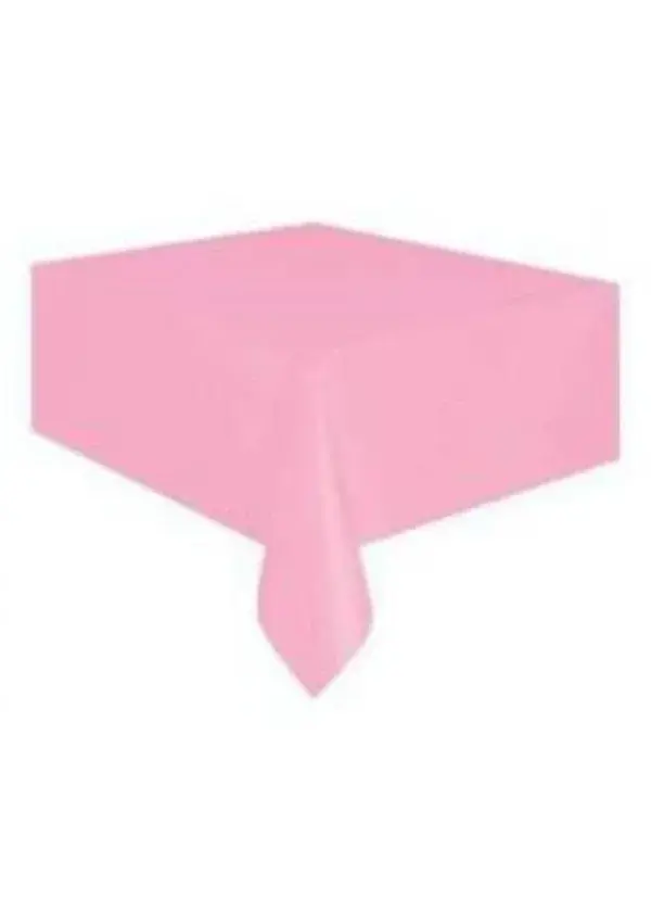 Pembe Plastik Masa Örtüsü 137x270cm