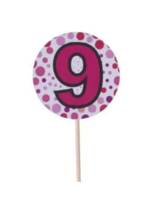 9 Yaş pembe Puantiyeli Kürdan 20'li