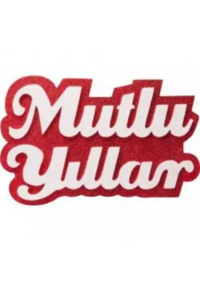 Mutlu Yıllar Strafor Dekor Süs 47cm