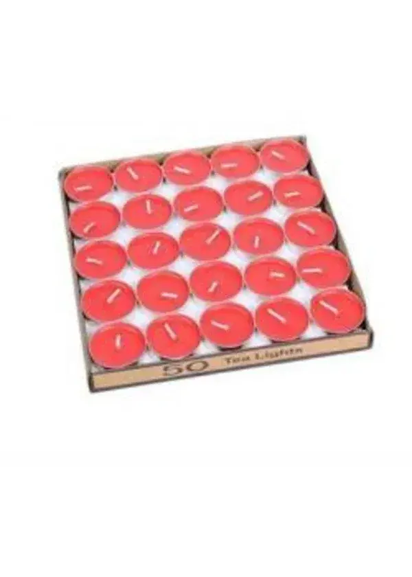 Kırmızı Tealight Mum 50'li