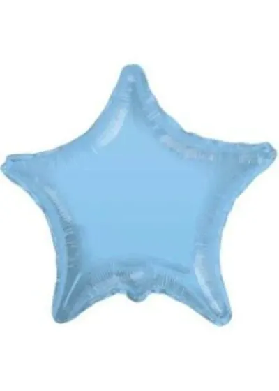 Açık Mavi Yıldız Folyo Balon 25cm