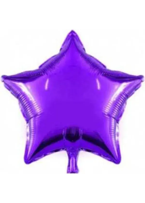 Mor Yıldız Folyo Balon 25cm