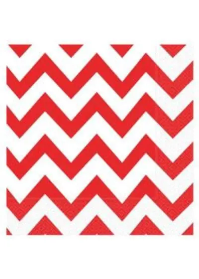 Kırmızı Zigzag Peçete 20'li