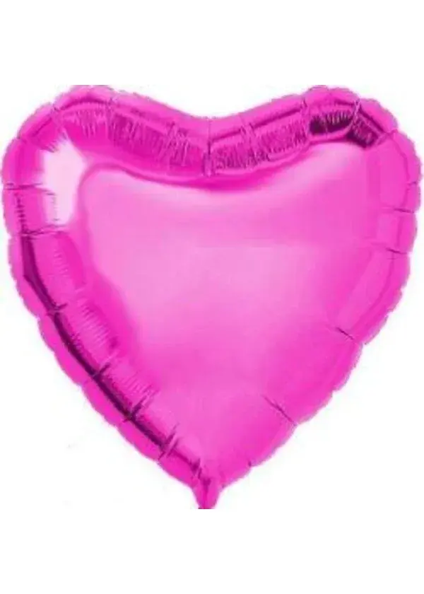 Fuşya Kalp Folyo Balon 100cm