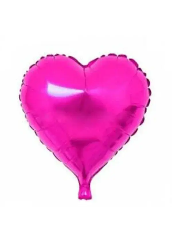 Fuşya Kalp Folyo Balon 45cm