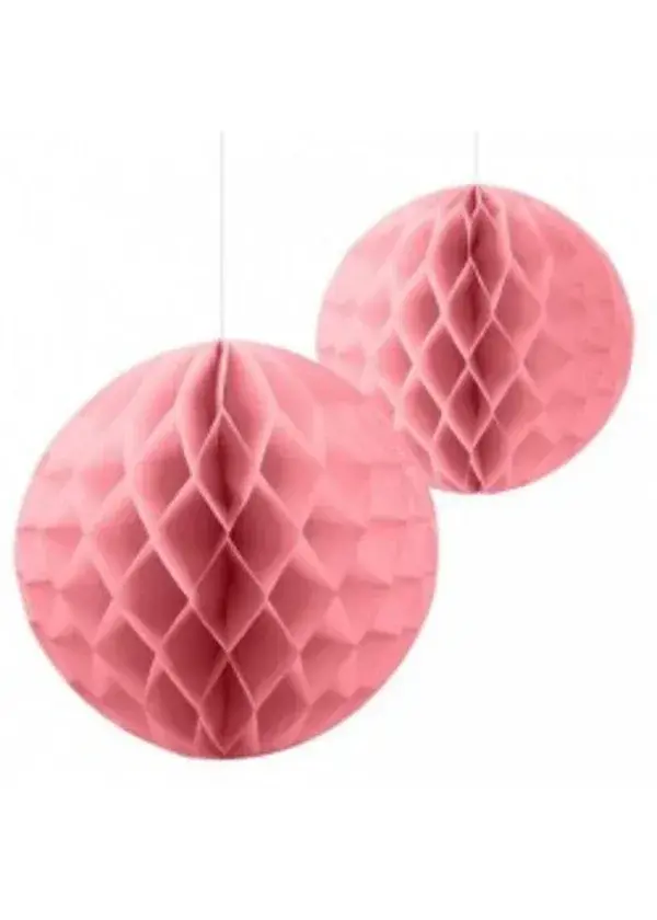 İkili Pembe Petek Top Süs