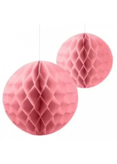 İkili Pembe Petek Top Süs