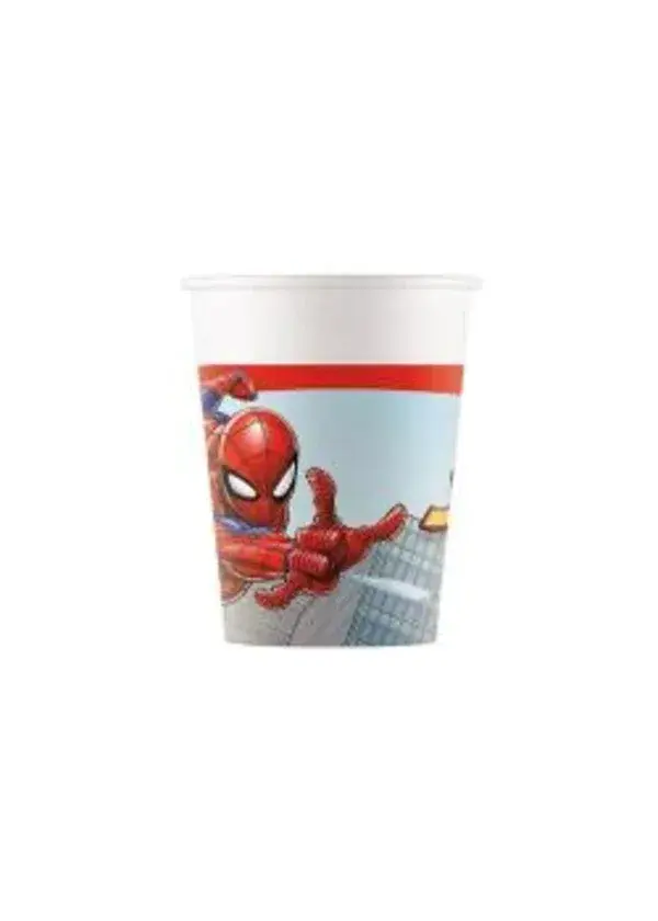 Spiderman Crime Fighter Karton Bardak 8'li