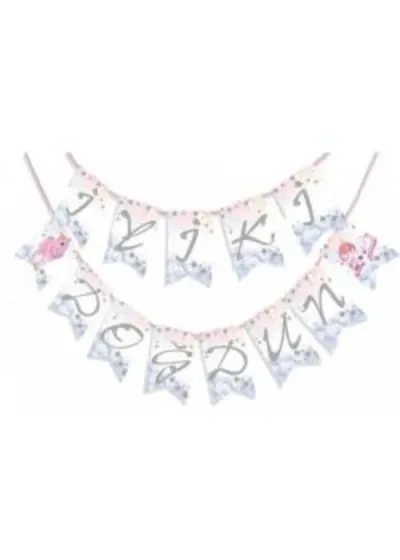 Unicorn İyi ki Doğdun Gümüş Harf  Banner