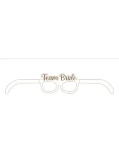 Team Bride Karton Gözlük Beyaz 8'li