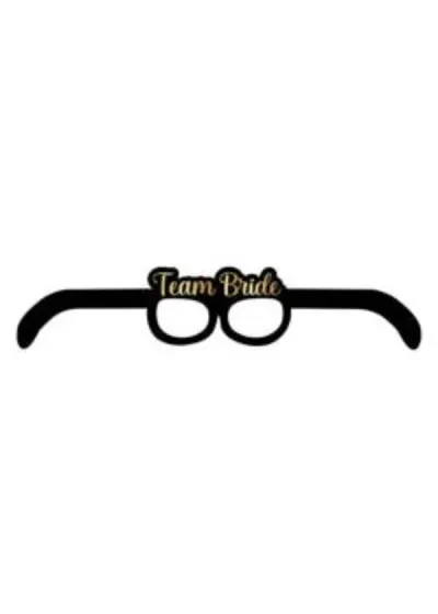 Team Bride Karton Gözlük Siyah 8'li