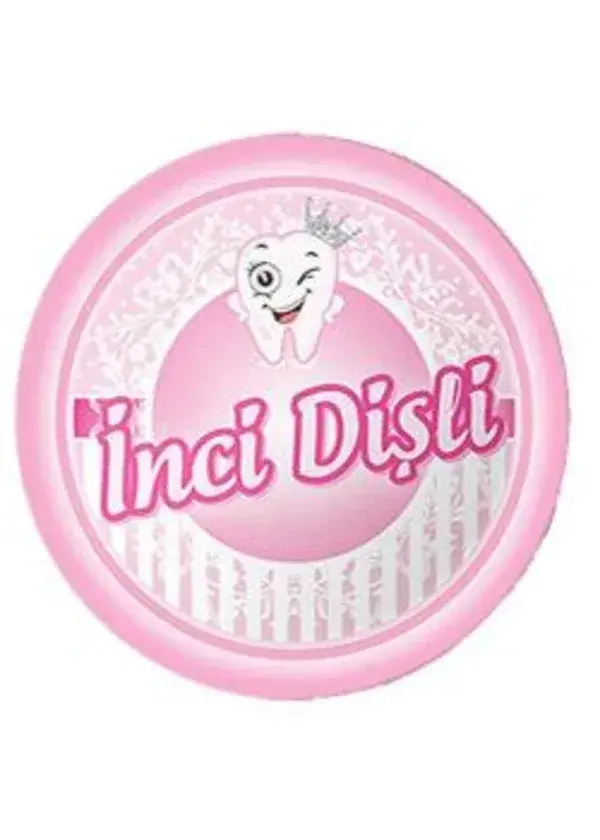 İnci Dişli Pembe Karton Tabak 8'li