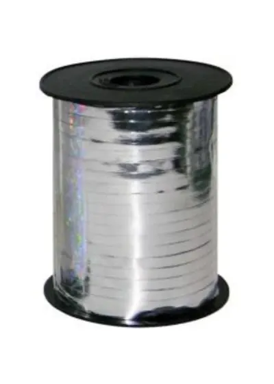 Metalik Gümüş Rafya 8mm