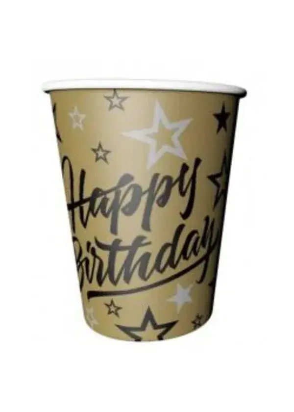 Golden Stars Karton Bardak 8'li