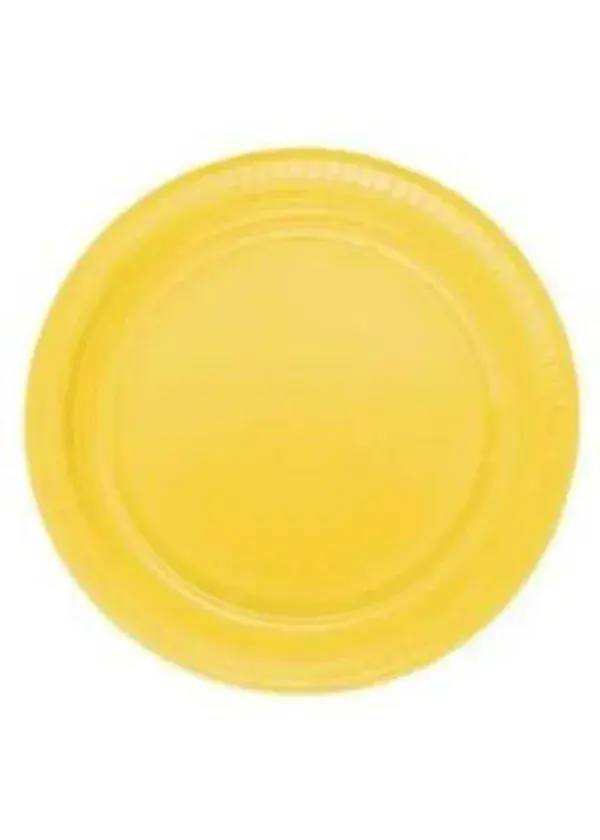 Sarı Plastik Tabak 24'lü