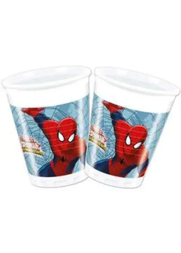 Spiderman Savaşçı Plastik Bardak 8'li