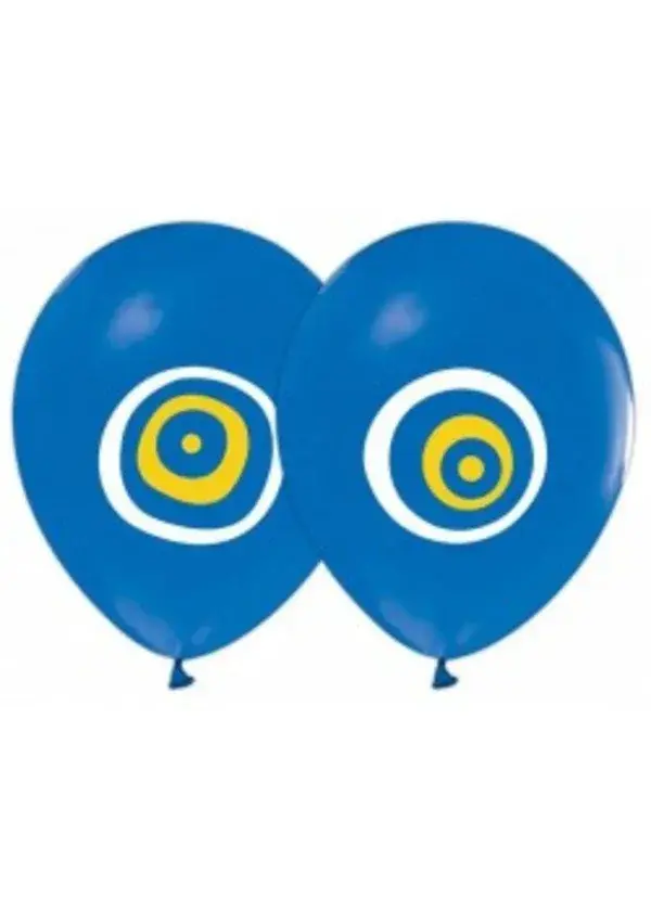 Nazar Boncuğu Baskılı Mavi Balon 5'li Paket