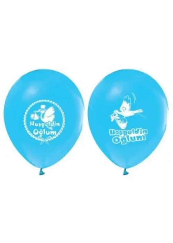 Hoşgeldin Oğlum Mavi Balon 5'li Paket