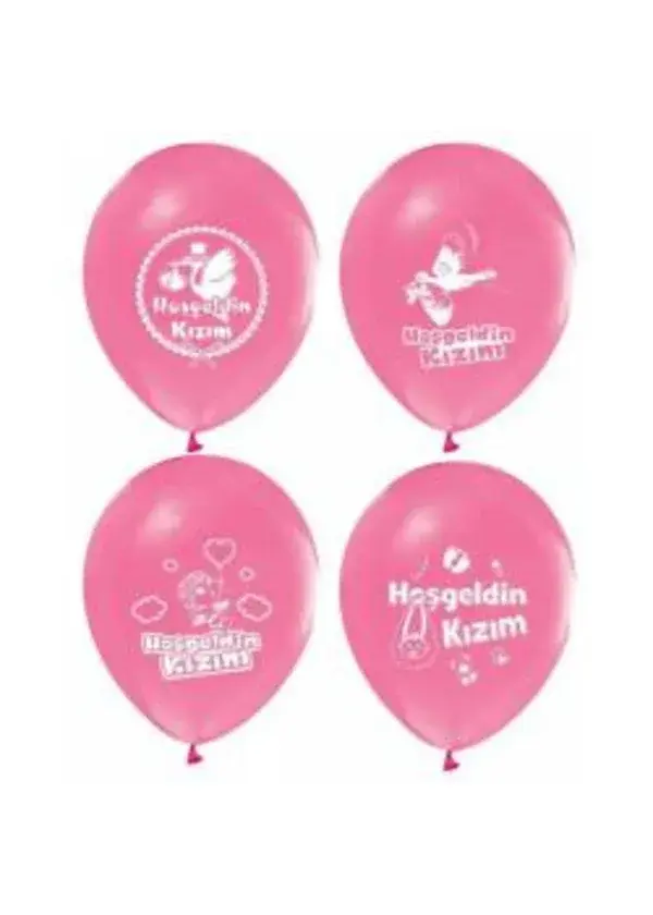 Hoşgeldin Kızım Pembe Balon 5'li Paket